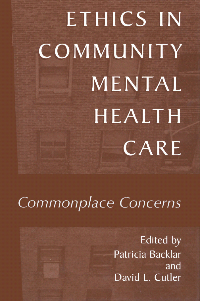 Title details for Ethics in Community Mental Health Care: Commonplace Concerns by P. Backlar - Available